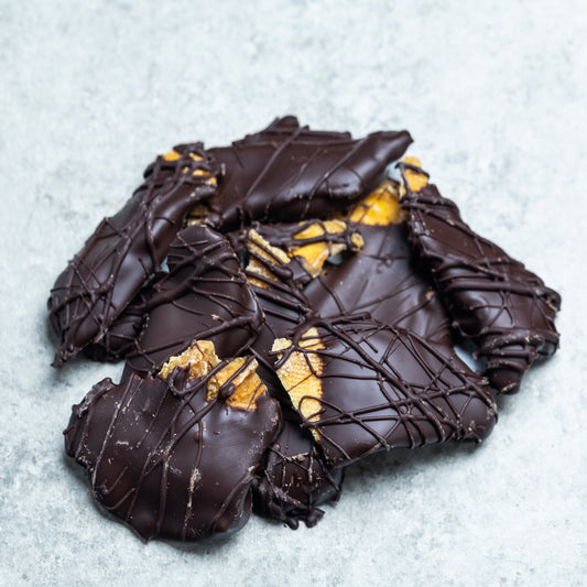 Dried Mangos in Dark Chocolate